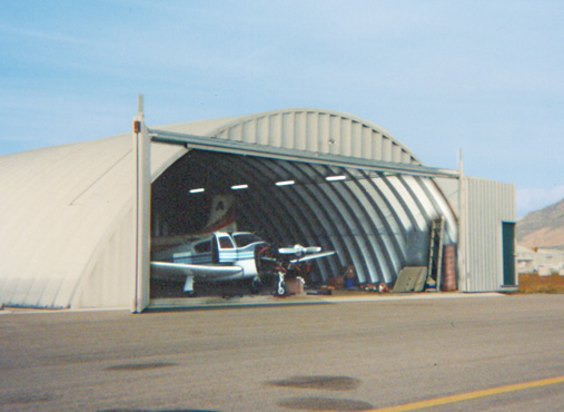 Steel Arch Airplane Hangar